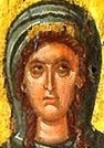 Света великомъченица Варвара. Фрагмент от стара грузинска икона
