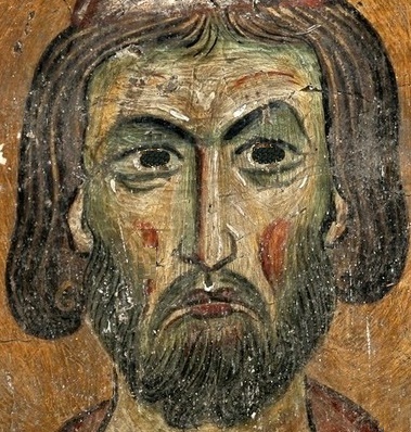 Свети Мъченик Мардарий. Фрагмент от стара ромейска стенопис. Кастория, Гърция