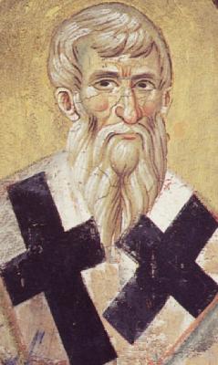 Свети Флавиан Изповедник, патриарх Цариградски. СФрагмент от стара стенопис. Света Гора-Атон