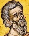 Свети Крискент Мирликийски. Фрагмент от стара стенопис. Света Гора-Атон