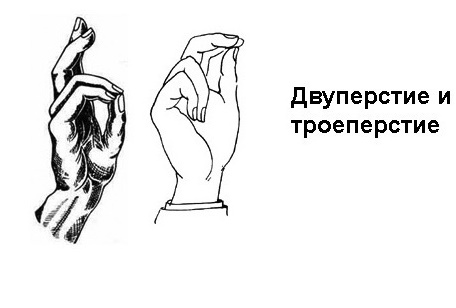 Прекръстване с два и с три пръста