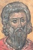 Свети мъченик Акиндин. Фрагмент от стара стенопис, Гърция