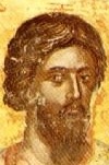 Свети мъченик Акепсим. Фрагмент от стара стенопис в Света Гора-Атон