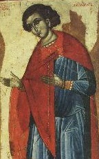 Свети мъченик Александър Солунски. Стара икона от Твер. Русия